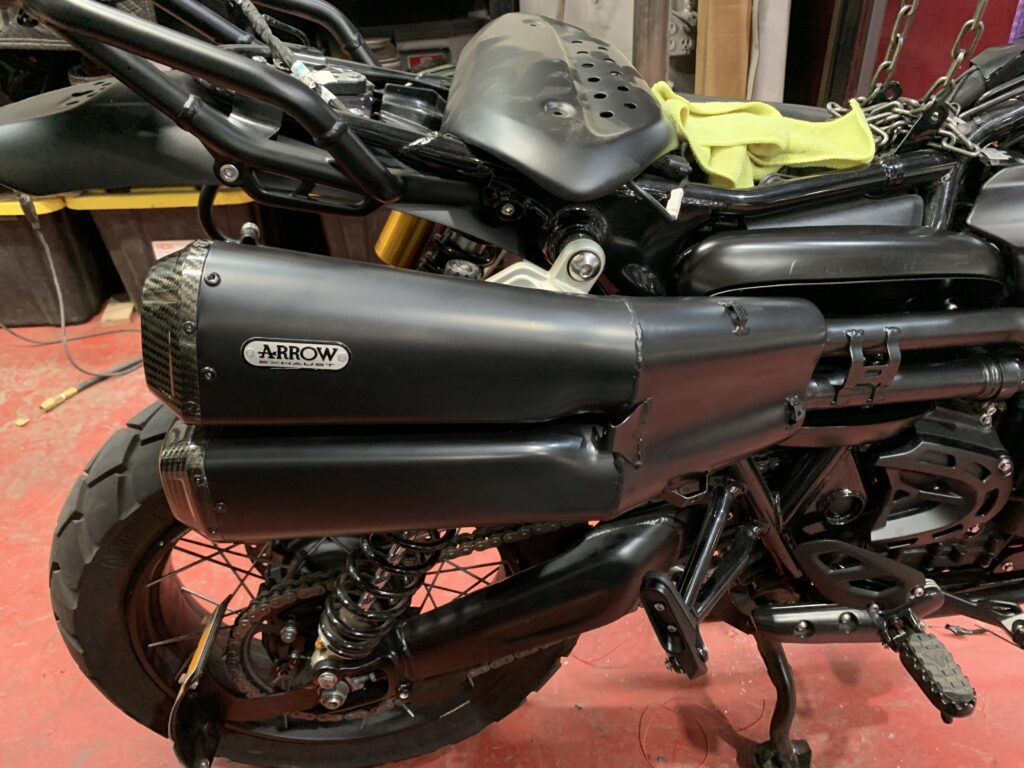 Triumph 1200 Scrambler detail by AutoCraft NYC