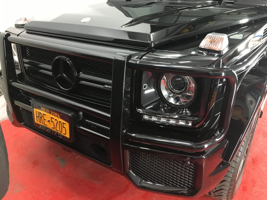 Gloss Black Mercedes G63 AMG detail by AutoCraft NYC