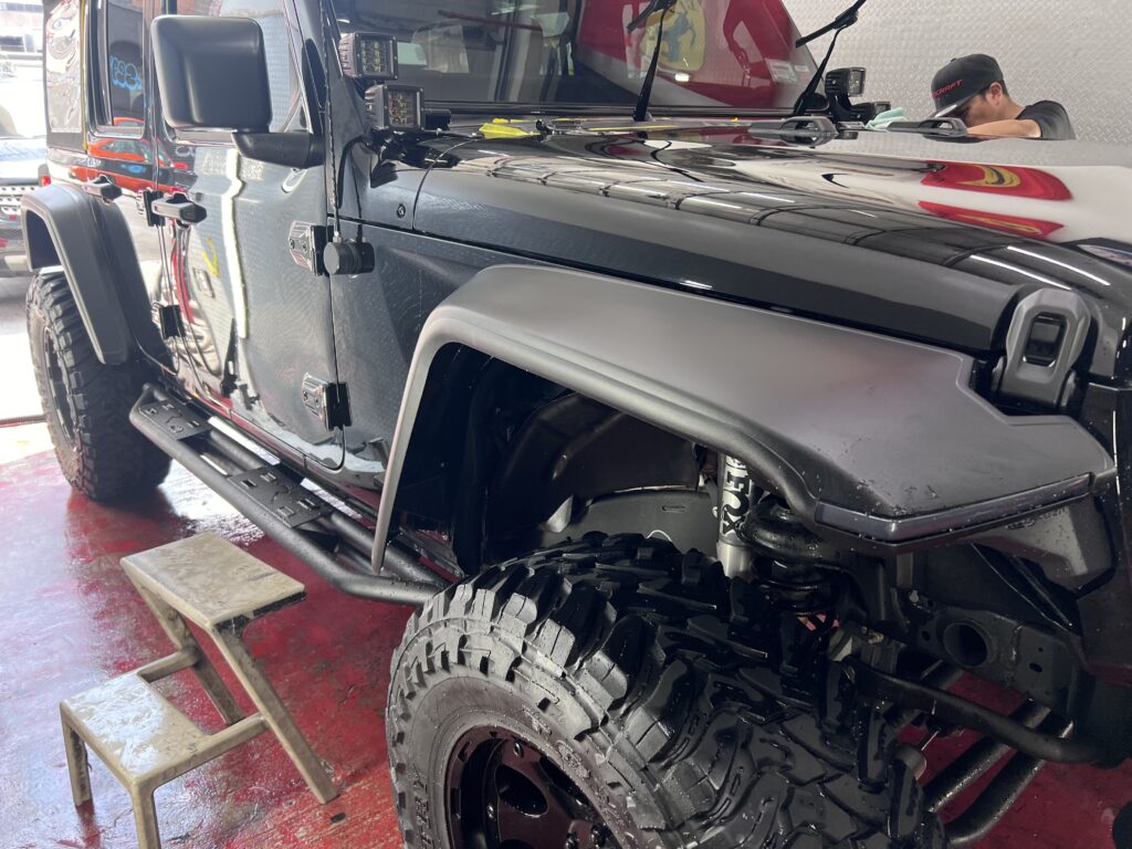 Black Jeep Wrangler detail by AutoCraft NYC