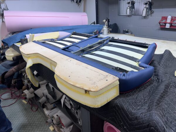 Custom seat upholstery step three at AutoCraft NYC