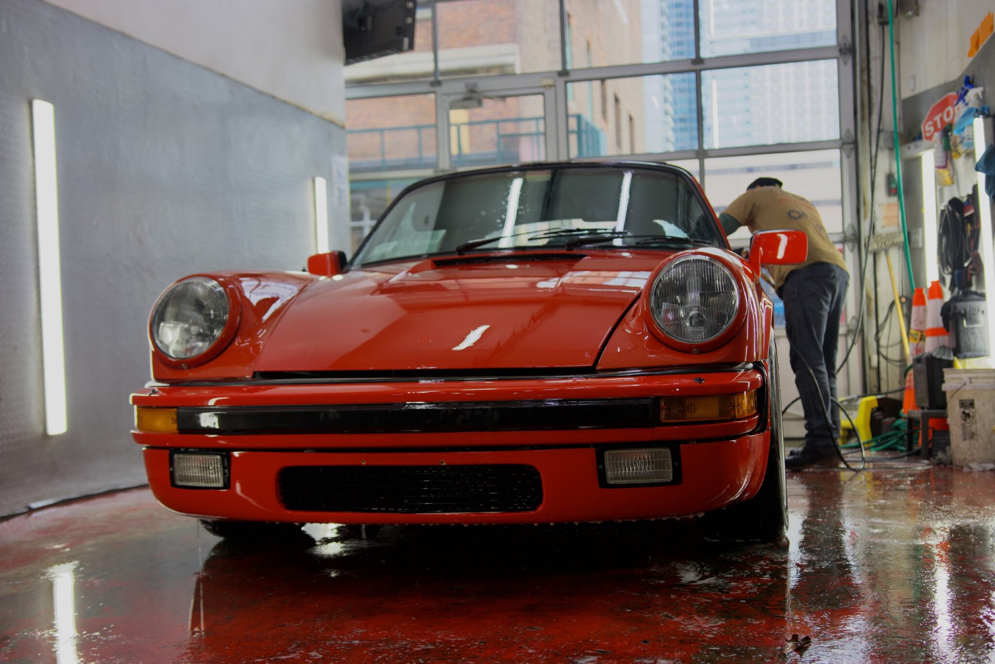 1979 Porsche 911 SC in the AutoCraft NYC wash bay